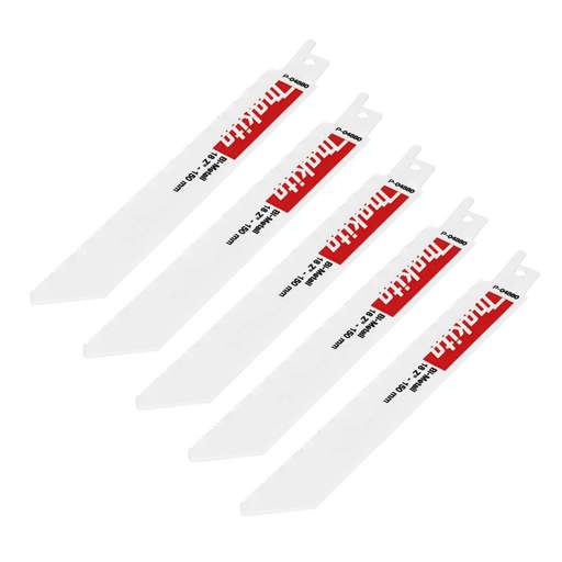 Makita 150mm 18TPi Reciprocating Saw Blade (Pack of 5)