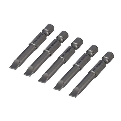 Makita 5.5mm x 50mm Slotted Screwdriver Insert Bit (Pack of 5)