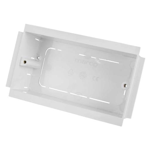 Marco 50mm 2 Gang Socket Box White (Sold in 1's)