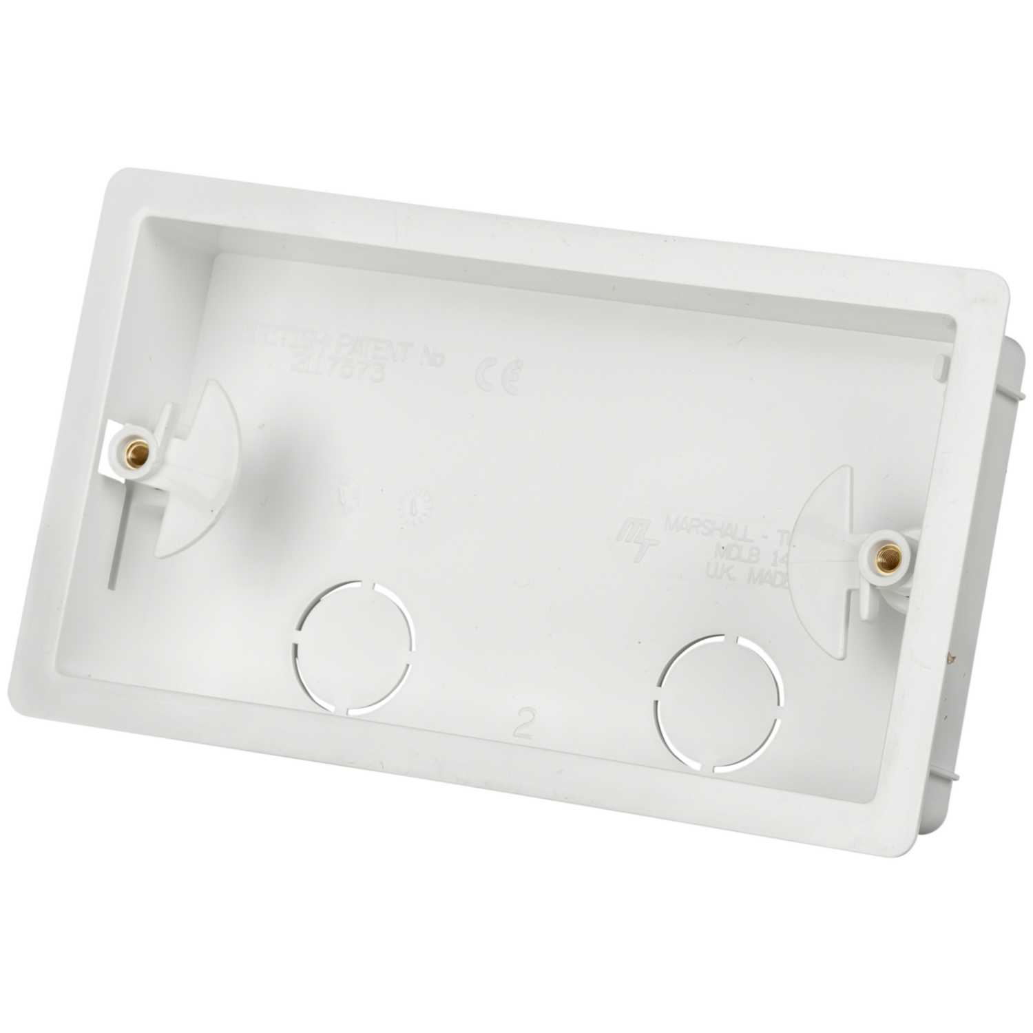 Marshall Tufflex 2 Gang Dry Lining Box 25mm White (Sold in 1's