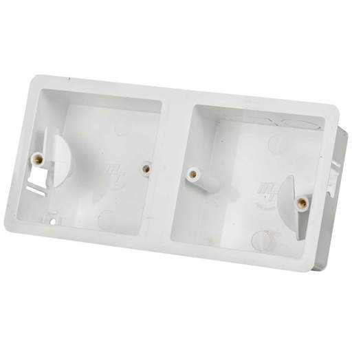 Marshall Tufflex 2 Gang Dual 34mm Dry Lining Box White (Sold in 1's)