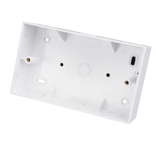 Marshall Tufflex Universal 2G 44mm PVC Surface Box Square Corners with KO's White