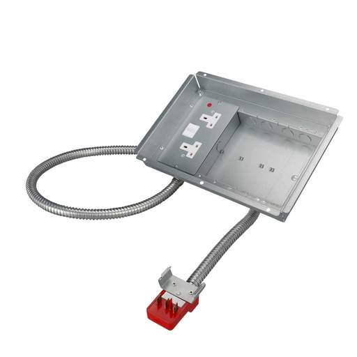Marshall Tufflex 3 Compartment Box with 3m 2P+E+CE Tap-Off and Twin Socket Plate