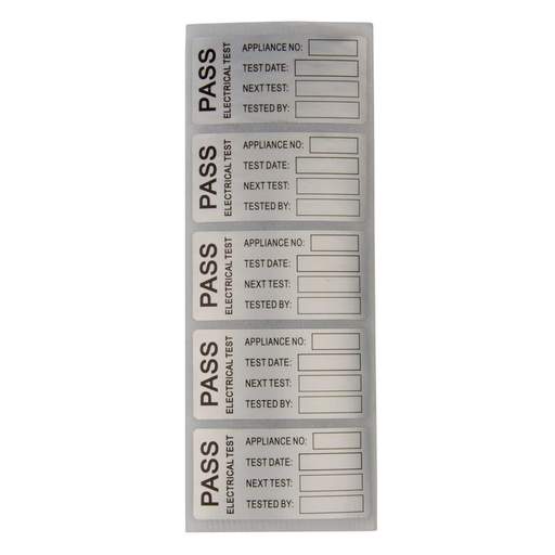 Martindale POLY1 Pass Labels for Portable Appliance Testing (Roll of 500)