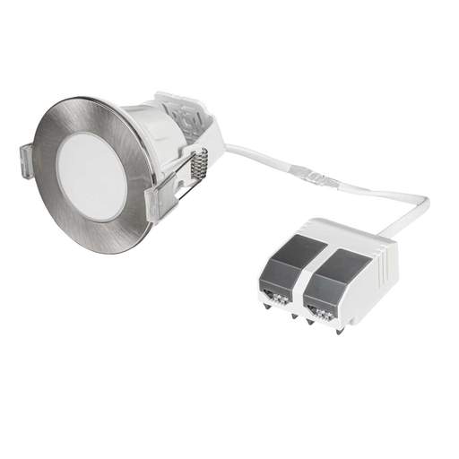Megaman TEGO Slim 5.5W LED Fire Rated Downlight Brushed Nickel 2800K (Pack of 10)