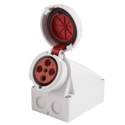 Mennekes 63A 3P+E 415V Wall Mounted Socket IP67