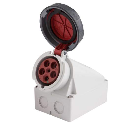 Mennekes 63A 3P+N+E 415V Wall Mounted Socket IP67