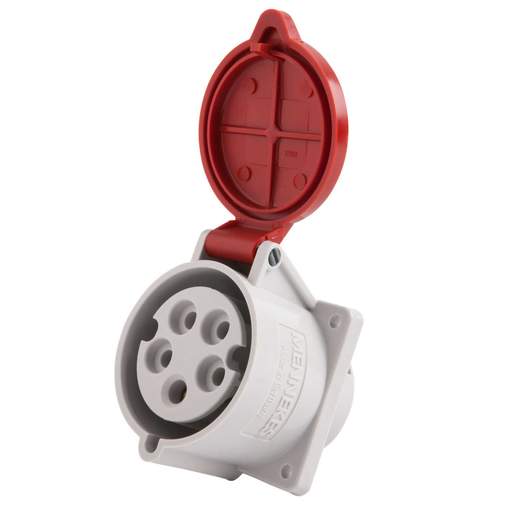 Mennekes 32A 3P+N+E 415V Panel Mounted Socket IP44