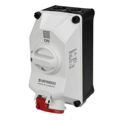 me⑫ Mennekes DUO 16A 3P+N+E 415V Interlocked Socket IP44 (5601506G) | CEF