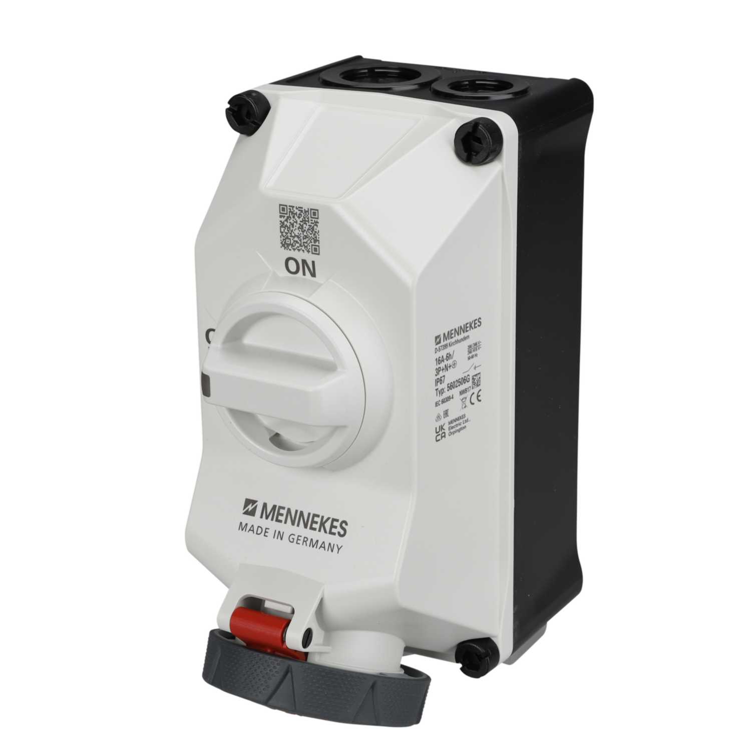 Mennekes DUO 16A 3P+N+E 415V Interlocked Socket IP67 (5602506G) | CEF