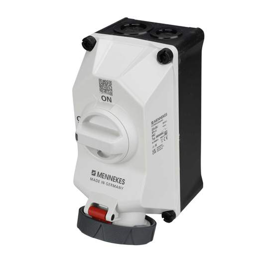 Mennekes DUO 32A 3P+E 415V Interlocked Socket IP67