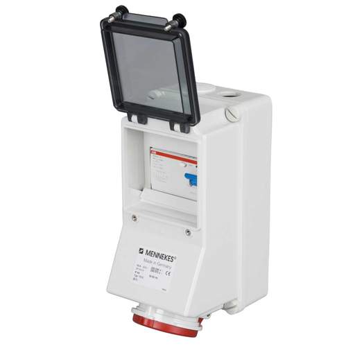 Mennekes 16A 3P+N+E 415V RCD Protected Socket IP44