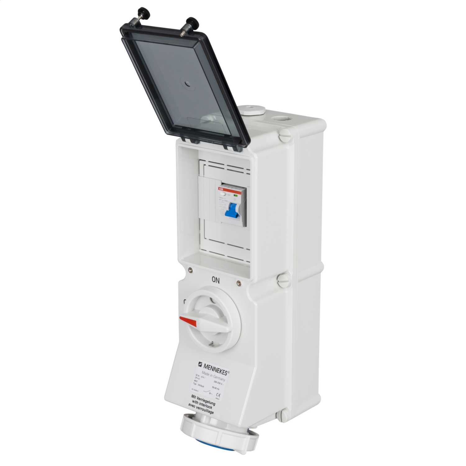 Presa Industriale Schneider Electric TOMA CONEX.RAP EMB ANG 32A 2PT 220V IP67 – Colore Bianco