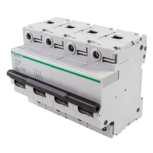 Schneider Acti9 100A Four Pole 15kA C Curve MCB