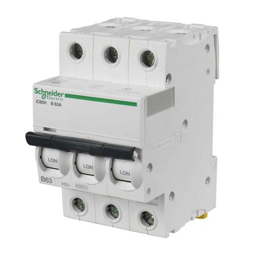Schneider Acti9 63A Triple Pole 10kA B Curve MCB