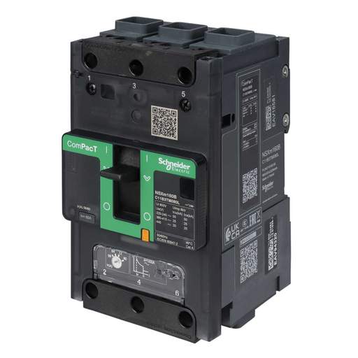 Schneider Merlin Powerpact4 80A Triple Pole 25kA ComPacT NSXm TMD Trip MCCB