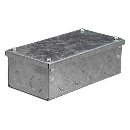 Metpro 150mm x 75mm x 50mm Galvanised Adaptable Box with Knockouts ...