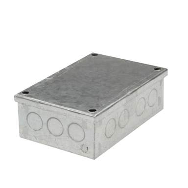 Metpro 150mm x 100mm x 50mm Galvanised Adaptable Box with Knockouts ...