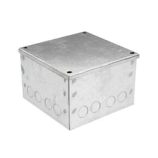 Metpro 150mm x 150mm x 100mm Galvanised Adaptable Box with Knockouts ...