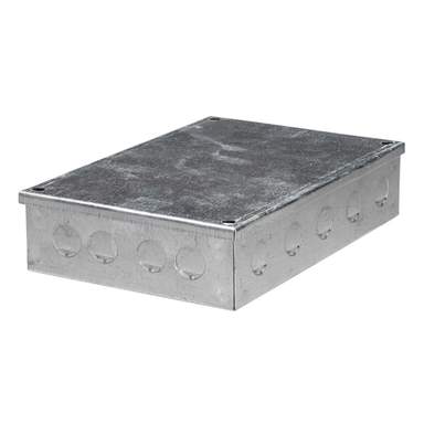 Metpro 225mm x 150mm x 50mm Galvanised Adaptable Box with Knockouts ...