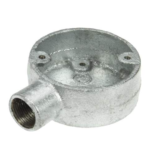 Metpro 20mm 1 Way Galvanised Conduit End Box (Sold in 1's)