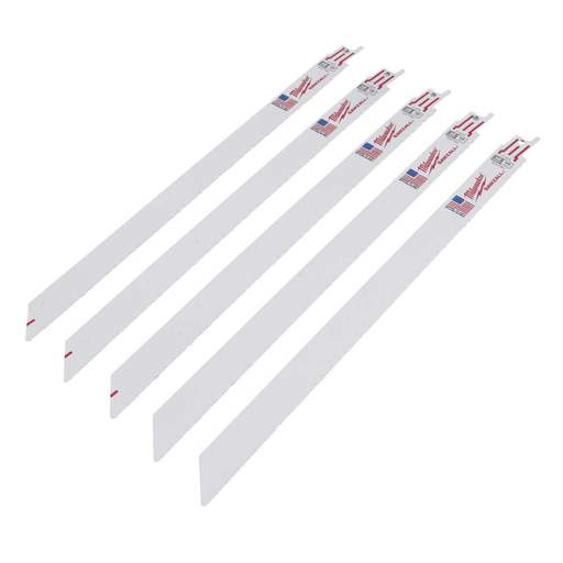 Milwaukee 300mm 18TPi Reciprocating Saw Blades (Pack of 5)