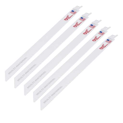 Milwaukee 300mm 10/14TPi Sawzall Multi-Material Blades (Pack of 5)