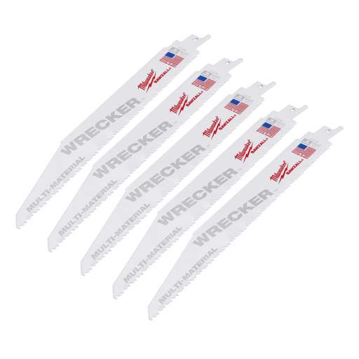Milwaukee 230mm 7/11TPi Sawzall Multi Material Wrecker Saw Blade (Pack of 5)