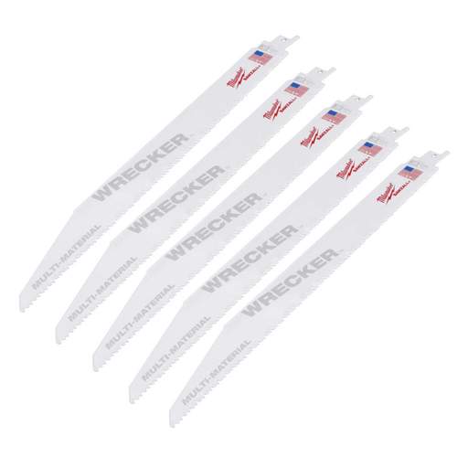 Milwaukee 300mm 7/11TPi Sawzall Multi Material Wrecker Saw Blade (Pack of 5)