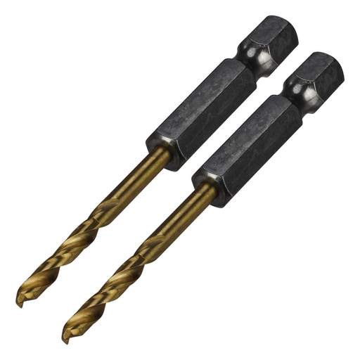 Milwaukee SHOCKWAVE™ 3mm Red Hex HSS Titanium Nitride Drill Bit (Pack of 2)