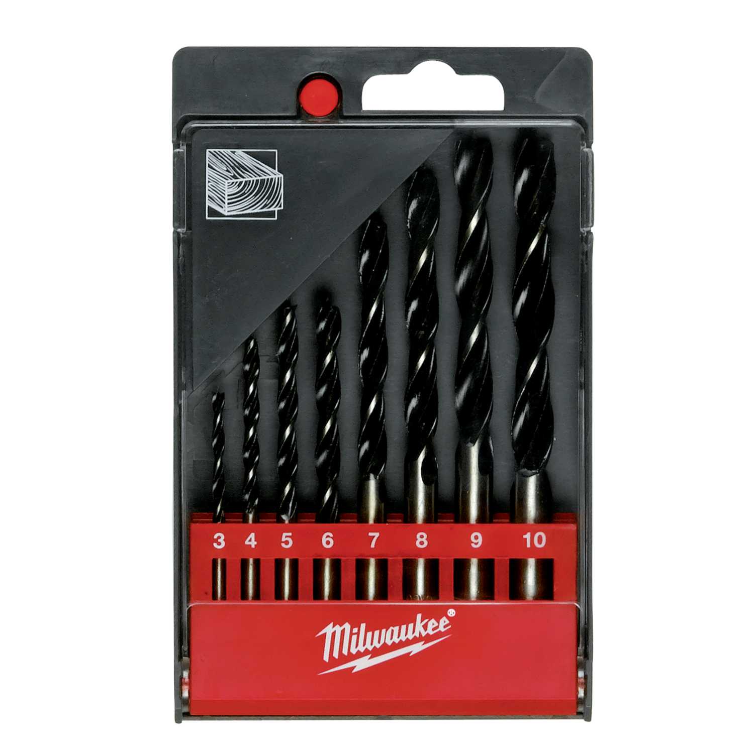 Milwaukee 8 Piece Brad Point Wood Drill Bit Set (4932352466) | CEF