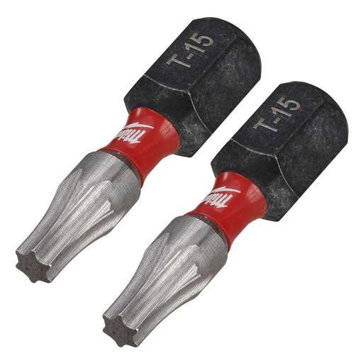 Milwaukee SHOCKWAVE™ TX15 x 25mm Screwdriver Bit (Pack of 2)
