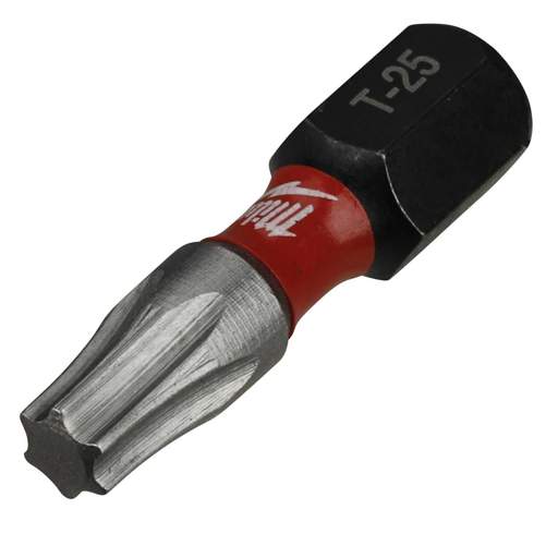 Milwaukee 25mm SHOCKWAVE™ TX25 CD Tic Tac Screwdriver Bit (Pack of 25)