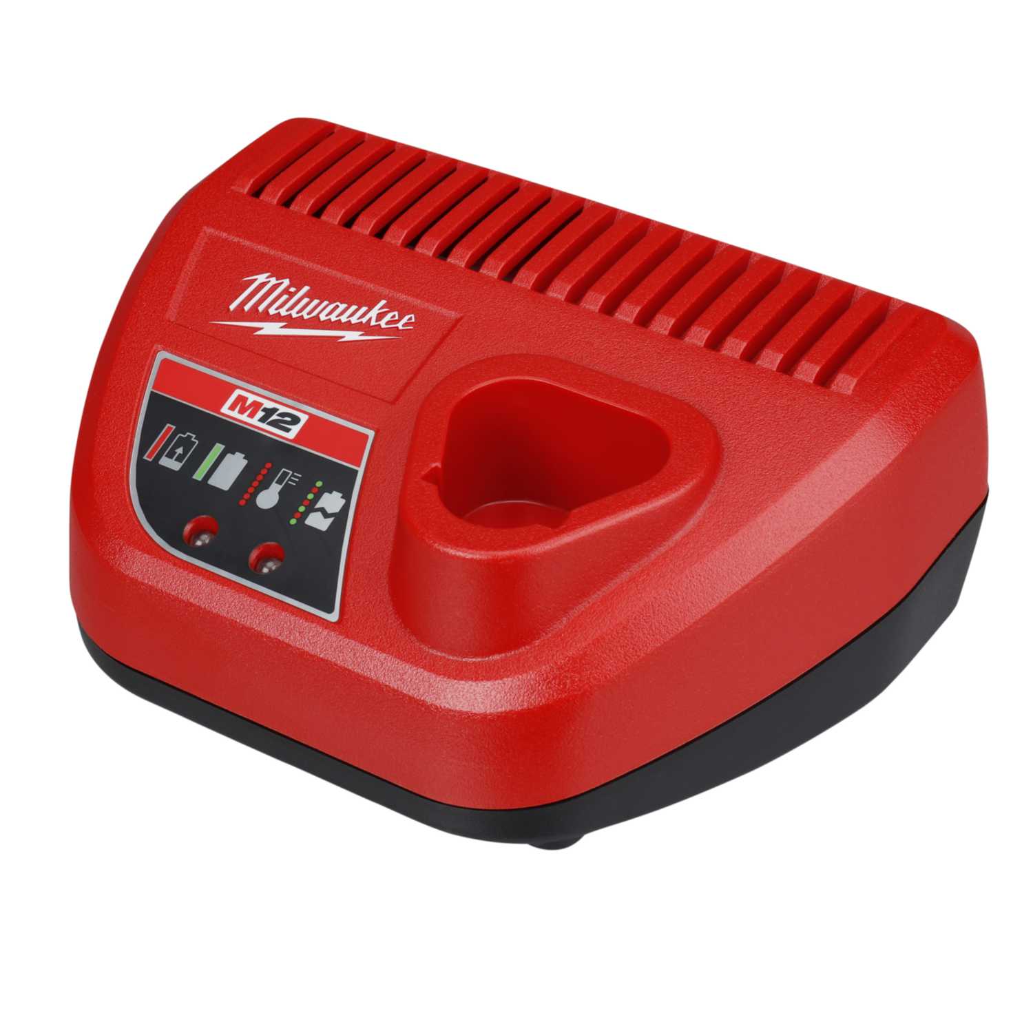 Milwaukee M12NRG602X 2 x 12V 6Ah Red LithiumIon Batteries and Charger Kit (49324513952) CEF