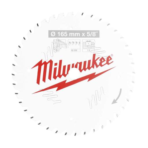 Milwaukee 165mm Wood Circular Saw Blade