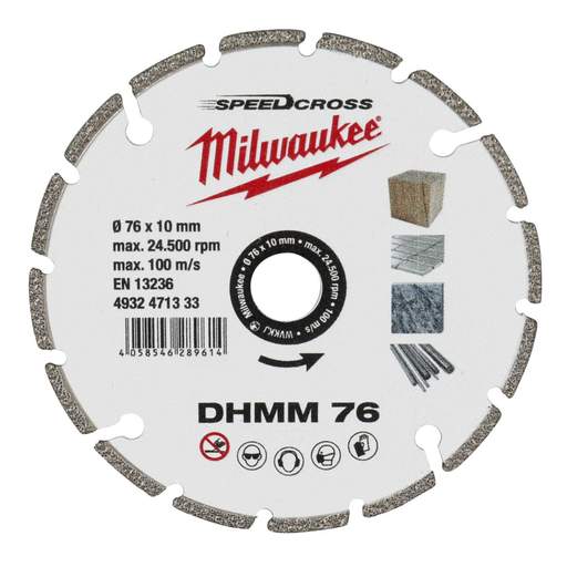 Milwaukee 76mm Speedcross Diamond Multi Material Circular Saw Blade