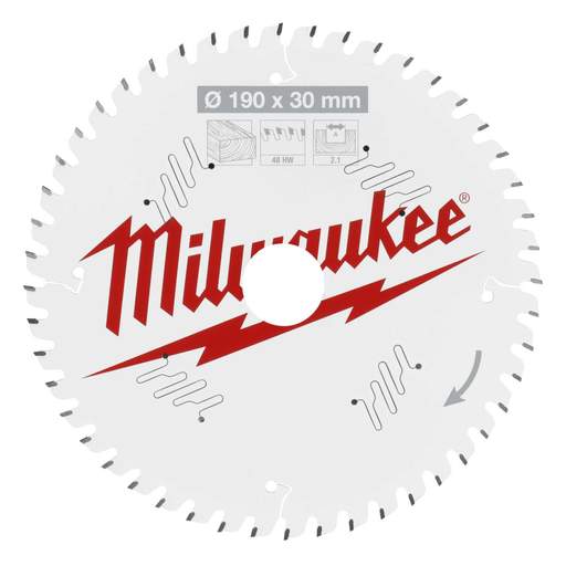 Milwaukee 190mm Wood Circular Saw Blade