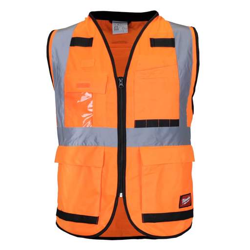 Milwaukee L/XL Premium Hi Vis Class 2 Vest Orange