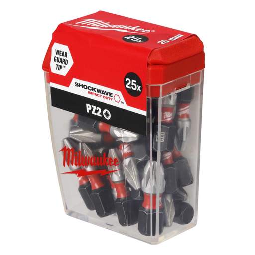 Milwaukee 25 Piece SHOCKWAVE™ PZ2 Tic Tac Box