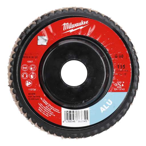 Milwaukee 115mm 60G Flap Disc for Aluminium