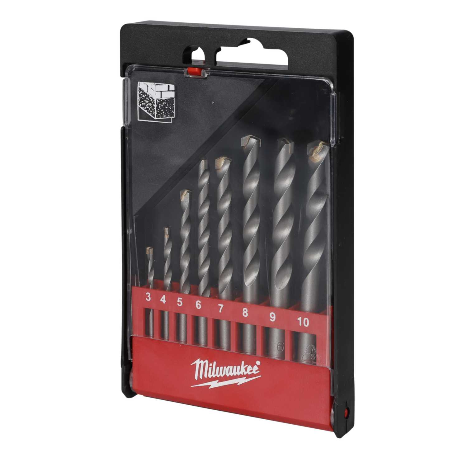 Milwaukee 8 Piece Masonry Hammer Drill Bit Set (4932480158) CEF