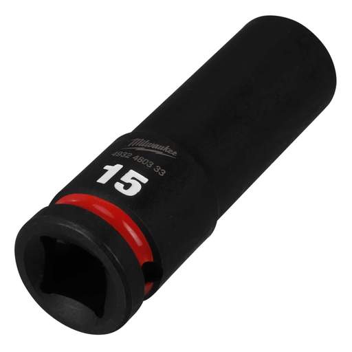 Milwaukee 15mm SHOCKWAVE™ ½" Drive Deep Impact Socket