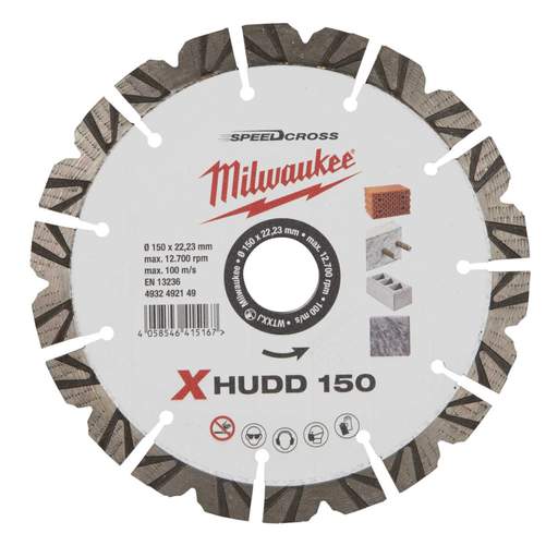 Milwaukee 150mm Premium Speedcross XHUDD Diamond Cutting Disc