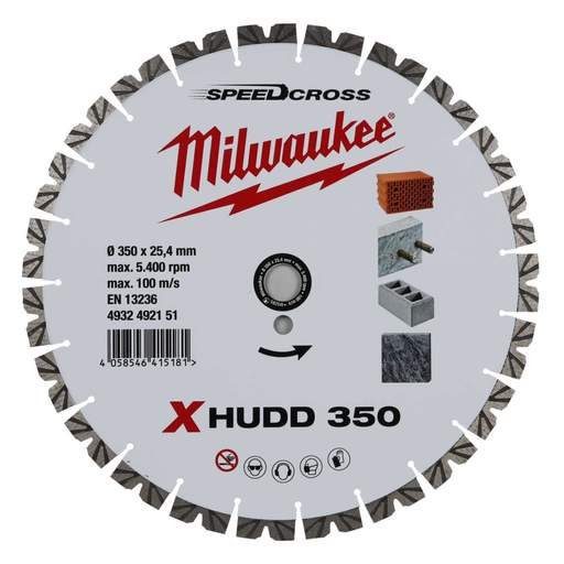 Milwaukee 350mm Premium Speedcross XHUDD Diamond Cutting Disc