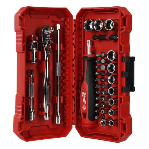 Milwaukee 38 Piece ¼" Compact Ratchet Socket and Driver Set