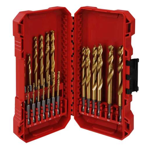 Milwaukee 19 Piece Shockwave HSS-TIN Metal Drill Bit Set