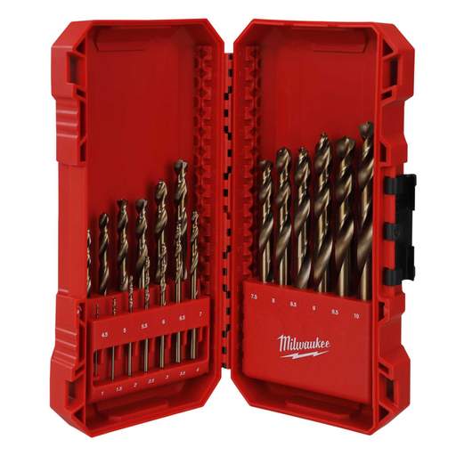 Milwaukee 19 Piece Red Cobalt HSS-Ground Metal Drill Bit Set