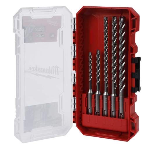 Milwaukee 5 Piece MX4 SDS Plus Drill Bit NG Set 1