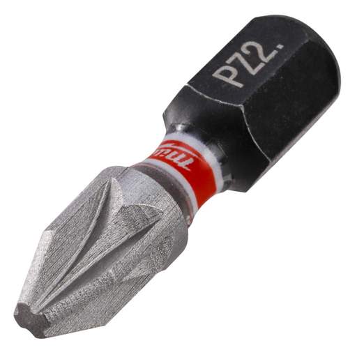 Milwaukee SHOCKWAVE™ PZ2 x 25mm Impact Duty Screwdriver Bit (Pack of 3)
