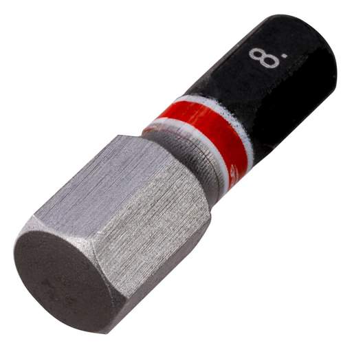Milwaukee SHOCKWAVE™ Hex8 x 25mm Impact Duty Screwdriver Bit (Pack of 3)